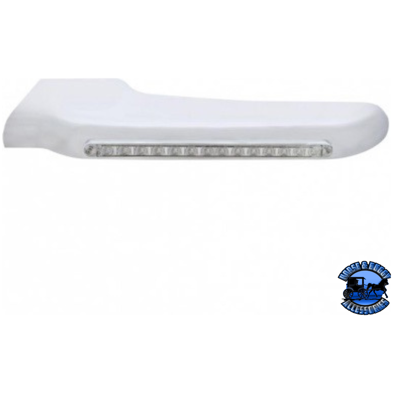 SEQUENTIAL 14 AMBER LED FRONT FENDER COVER FOR PETERBILT 388 (2008-2015) & 389 (2008-2023) (Choose Lens Color) (Choose Side) Fender Clear / Driver's Side Light Gray