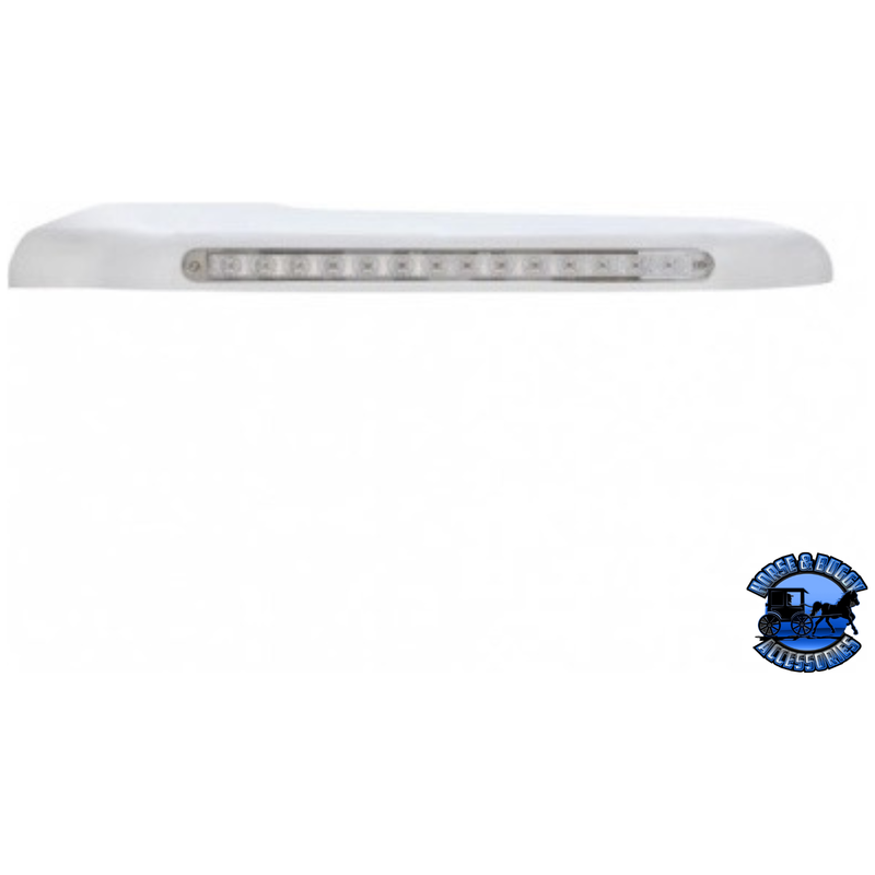 SEQUENTIAL 14 AMBER LED FRONT FENDER COVER FOR PETERBILT 388 (2008-2015) & 389 (2008-2023) (Choose Lens Color) (Choose Side) Fender Amber / Driver's Side,Amber / Passenger's Side,Clear / Driver's Side,Clear / Passenger's Side Light Gray