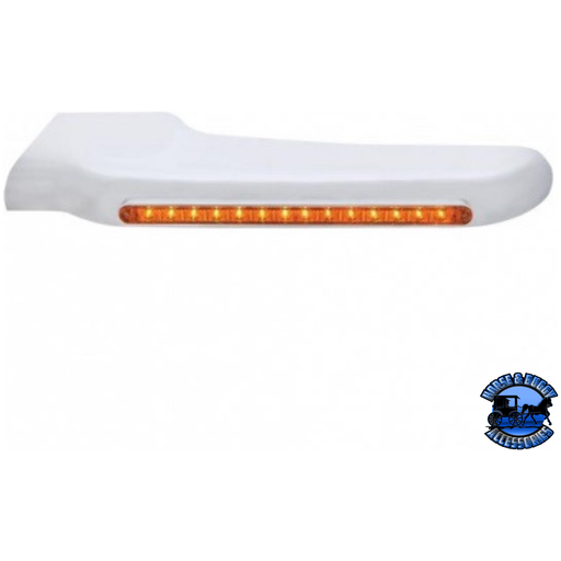 14 AMBER LED FRONT FENDER COVER FOR PETERBILT 388 (2008-2015) & 389 (2008-2023) (Choose Lens Color) (Choose Color) FENDER Amber / Driver's Side Light Gray