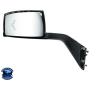 HOOD MIRROR ASSEMBLY W/LED LIGHTS ON MIRROR COVER & GLASS FOR 2018-2024 VOLVO VNL (Choose Side) Hood Mirror Driver's Side,Passenger's Side Lavender