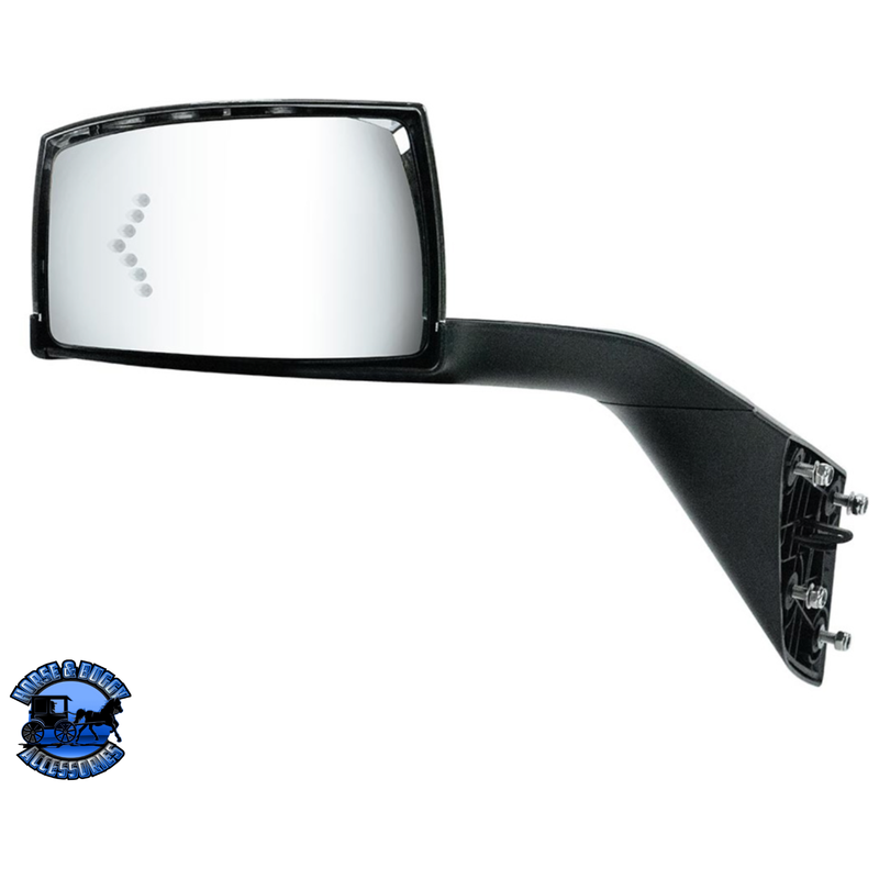 HOOD MIRROR ASSEMBLY W/LED LIGHTS ON MIRROR COVER & GLASS FOR 2018-2024 VOLVO VNL (Choose Side) Hood Mirror Driver's Side,Passenger's Side Lavender