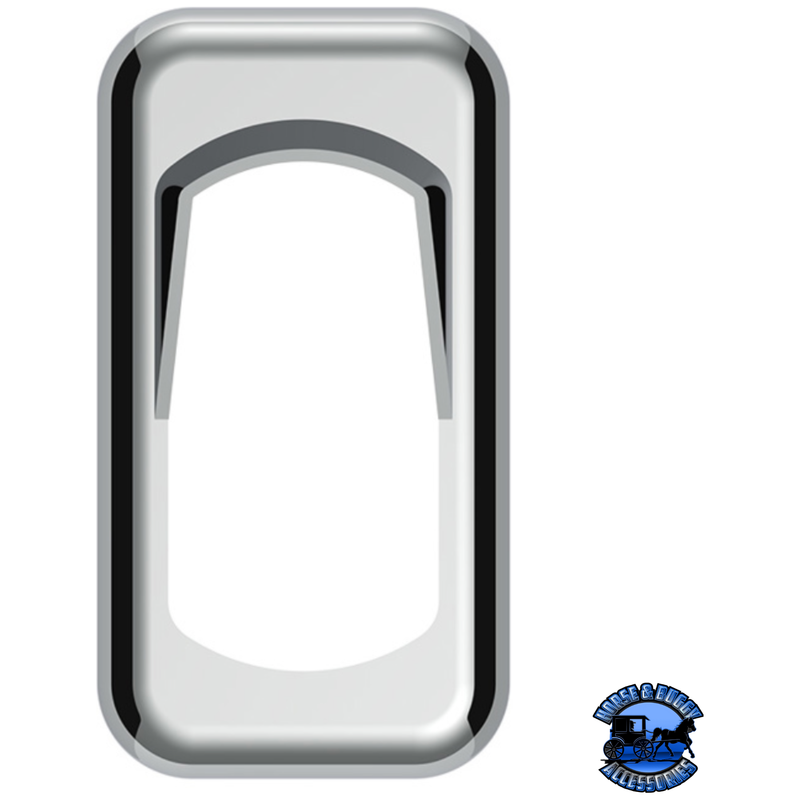 CHROME PLASTIC ROCKER SWITCH BEZELS WITH SWITCH GUARD (3-PACK) #41147 Switch Cover Light Gray