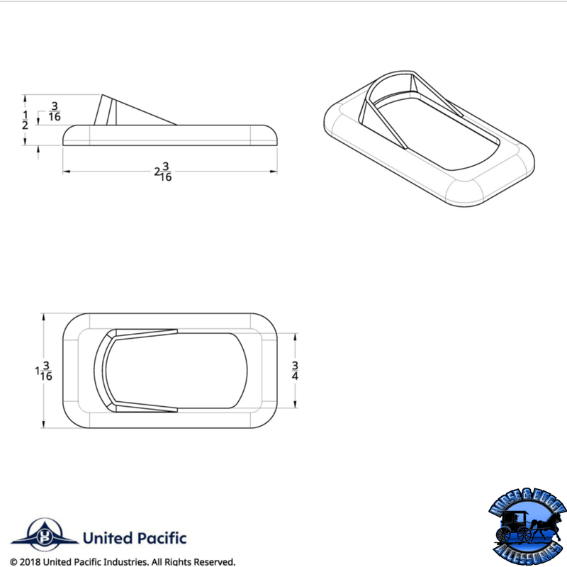 CHROME PLASTIC ROCKER SWITCH BEZELS WITH SWITCH GUARD (3-PACK) #41147 Switch Cover Dark Slate Gray