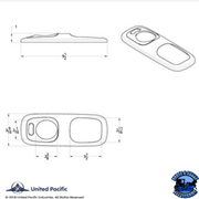 CHROME DOME LIGHT COVER FOR PETERBILT 389 (2008+), 388 (2008-2014), 387 (2006-2010), 386/384 (2006-2016) #41734 Dome Light Cover Light Gray