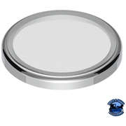 CHROME 7- " ROUND SPEAKER COVER FOR PETERBILT 389 (2008+), 388 (2008-2014), 379/378/335/330 (1995-2000), SNAP- #40917 Speaker Cover Light Gray