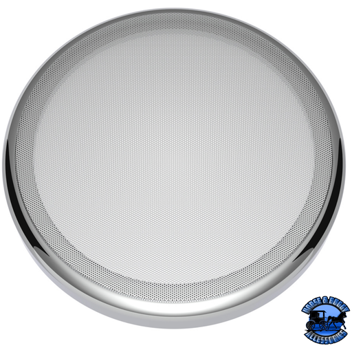 CHROME 7- " ROUND SPEAKER COVER FOR PETERBILT 389 (2008+), 388 (2008-2014), 379/378/335/330 (1995-2000), SNAP- #40917 Speaker Cover Light Gray