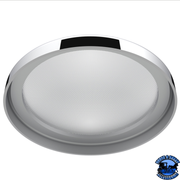 CHROME 7- " ROUND SPEAKER COVER FOR PETERBILT 389 (2008+), 388 (2008-2014), 379/378/335/330 (1995-2000), SNAP- #40917 Speaker Cover Gray