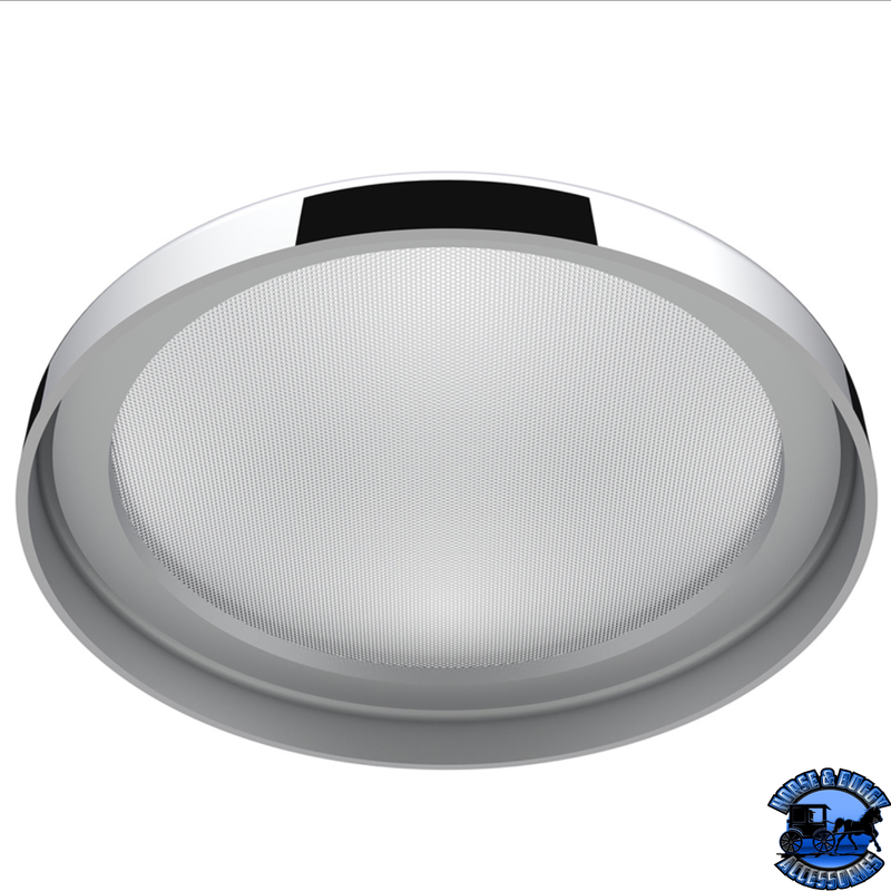 CHROME 7- " ROUND SPEAKER COVER FOR PETERBILT 389 (2008+), 388 (2008-2014), 379/378/335/330 (1995-2000), SNAP- #40917 Speaker Cover Gray