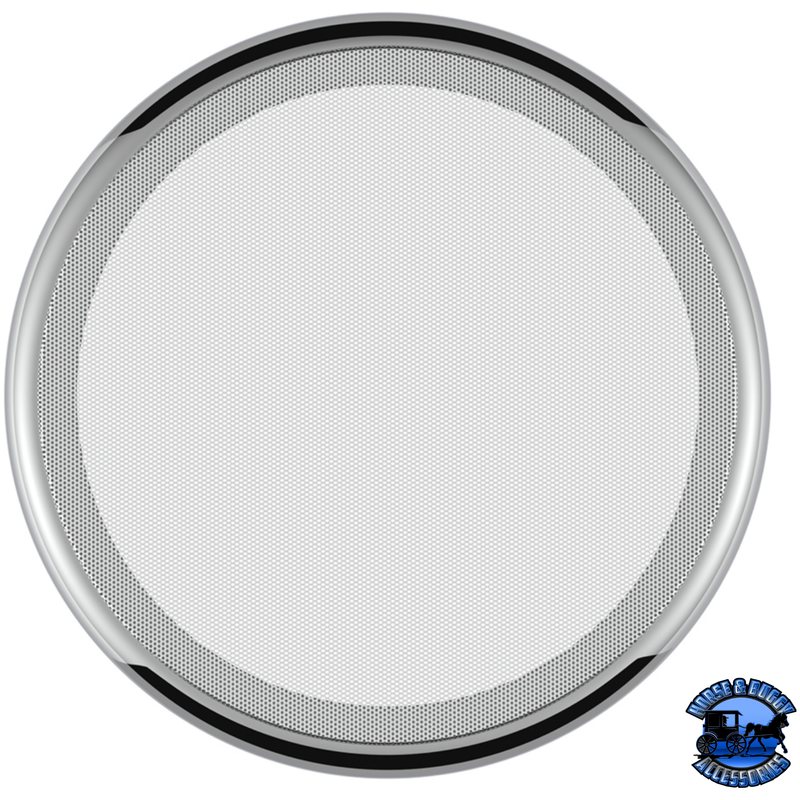 CHROME 7- " ROUND SPEAKER COVER FOR PETERBILT 389 (2008+), 388 (2008-2014), 379/378/335/330 (1995-2000), SNAP- #40917 Speaker Cover Light Gray