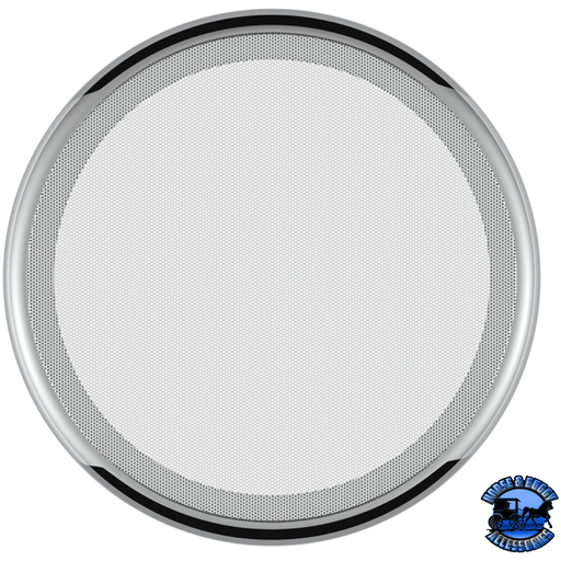 CHROME 7- " ROUND SPEAKER COVER FOR PETERBILT 389 (2008+), 388 (2008-2014), 379/378/335/330 (1995-2000), SNAP- #40917 Speaker Cover Light Gray