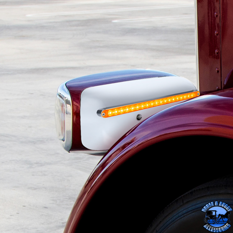 19 LED REAR HEADLIGHT HOUSING COVER FOR 2008-2023 PETERBILT 389 (Choose Lens Color) (Choose Side) Headlight Housing Amber / Driver's Side,Amber / Passenger's Side,Clear / Driver's Side,Clear / Passenger's Side Black