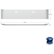 SS CLAD ALUMINUM BUMPER FOR 2008-2023 PETERBILT 389 - CURVED ENDS #20840 BUMPER Light Gray