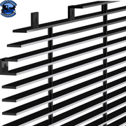 ALUMINUM BILLET STYLE GRILLE INSERT WITH HORIZONTAL BARS FOR PETERBILT 389 #21050 Grille Gray