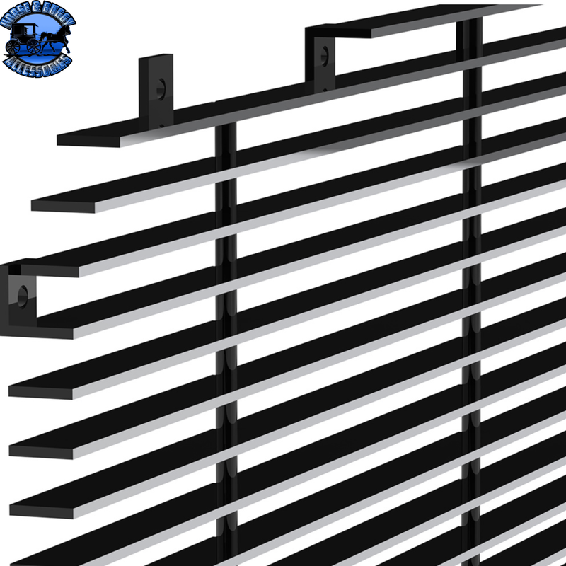 ALUMINUM BILLET STYLE GRILLE INSERT WITH HORIZONTAL BARS FOR PETERBILT 389 #21050 Grille Gray
