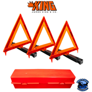 EMERGENCY WARNING TRIANGLE KIT (3-PACK) #99251 REFLECTOR Orange Red