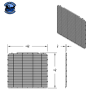 ALUMINUM BILLET STYLE GRILLE INSERT WITH HORIZONTAL BARS FOR PETERBILT 389 #21050 Grille Light Gray