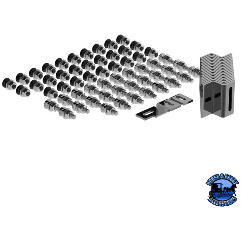 ALUMINUM BILLET STYLE GRILLE INSERT WITH HORIZONTAL BARS FOR PETERBILT 389 #21050 Grille Dark Slate Gray