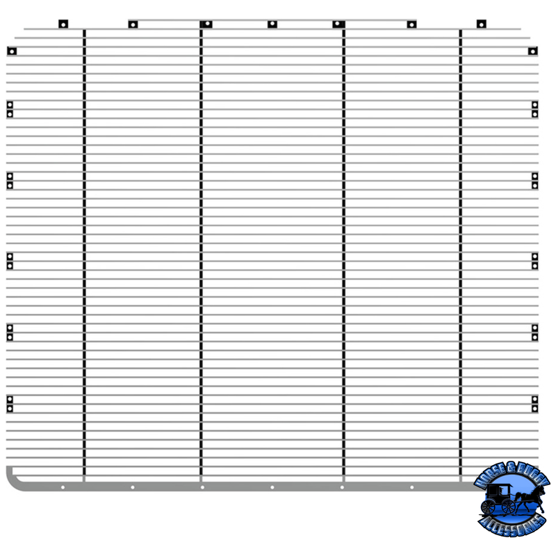 ALUMINUM BILLET STYLE GRILLE INSERT WITH HORIZONTAL BARS FOR PETERBILT 389 #21050 Grille Gray
