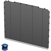 ALUMINUM BILLET STYLE GRILLE INSERT WITH HORIZONTAL BARS FOR PETERBILT 389 #21050 Grille Black