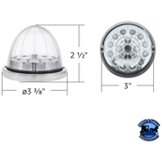 17 LED WATERMELON DUAL FUNCTION DOUBLE FURY LIGHT FLUSH MOUNT KIT WITH LOW PROFILE SS BEZEL (Choose Color) WATERMELON Amber / Blue,Amber / Green,Amber / Red,Amber / White,Red / Blue,Red / Green,Red / White Light Gray