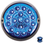17 LED WATERMELON DUAL FUNCTION DOUBLE FURY LIGHT FLUSH MOUNT KIT WITH LOW PROFILE SS BEZEL (Choose Color) WATERMELON Amber / Blue,Amber / Green,Amber / Red,Amber / White,Red / Blue,Red / Green,Red / White Steel Blue