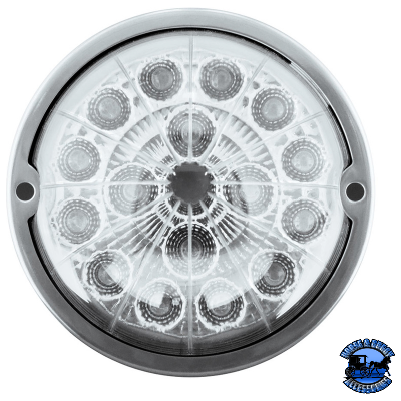 17 LED WATERMELON DUAL FUNCTION DOUBLE FURY LIGHT FLUSH MOUNT KIT WITH LOW PROFILE SS BEZEL (Choose Color) WATERMELON Amber / Blue,Amber / Green,Amber / Red,Amber / White,Red / Blue,Red / Green,Red / White Light Gray