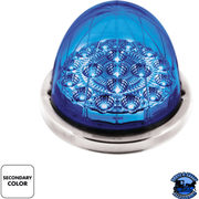 17 LED WATERMELON DUAL FUNCTION DOUBLE FURY LIGHT FLUSH MOUNT KIT WITH LOW PROFILE SS BEZEL (Choose Color) WATERMELON Amber / Blue,Amber / Green,Amber / Red,Amber / White,Red / Blue,Red / Green,Red / White Steel Blue