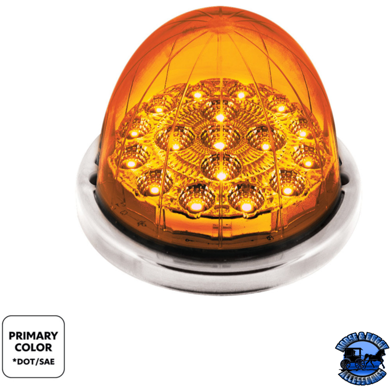 17 LED WATERMELON DUAL FUNCTION DOUBLE FURY LIGHT FLUSH MOUNT KIT WITH LOW PROFILE SS BEZEL (Choose Color) WATERMELON Amber / Blue,Amber / Green,Amber / Red,Amber / White,Red / Blue,Red / Green,Red / White Chocolate