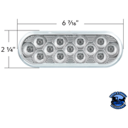 13 LED 6" OVAL DOUBLE FURY LIGHT (Choose Color) light Red / Amber,Red / Blue,Red / Green,Red / Purple,Red / White,Amber / Blue,Amber / Green,Amber / Purple,Amber / White Gray