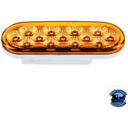 13 LED 6" OVAL DOUBLE FURY LIGHT (Choose Color) light Red / Amber,Red / Blue,Red / Green,Red / Purple,Red / White,Amber / Blue,Amber / Green,Amber / Purple,Amber / White Black