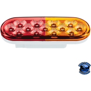 13 LED 6" OVAL DOUBLE FURY LIGHT (Choose Color) light Red / Amber,Red / Blue,Red / Green,Red / Purple,Red / White,Amber / Blue,Amber / Green,Amber / Purple,Amber / White Black