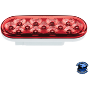13 LED 6" OVAL DOUBLE FURY LIGHT (Choose Color) light Red / Amber,Red / Blue,Red / Green,Red / Purple,Red / White,Amber / Blue,Amber / Green,Amber / Purple,Amber / White Black