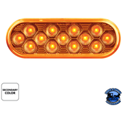 13 LED 6" OVAL DOUBLE FURY LIGHT (Choose Color) light Red / Amber,Red / Blue,Red / Green,Red / Purple,Red / White,Amber / Blue,Amber / Green,Amber / Purple,Amber / White Chocolate