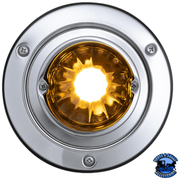 DUAL FUNCTION GLASS WATERMELON SLEEPER BUNK KIT WITH 304 STAINLESS STEEL BEZEL & LED BULB (Choose LED Color) (Choose Lens) WATERMELON Amber / Amber,Amber / Dark Amber,Amber / Clear,Red / Clear,Red / Red,White / Clear Light Gray