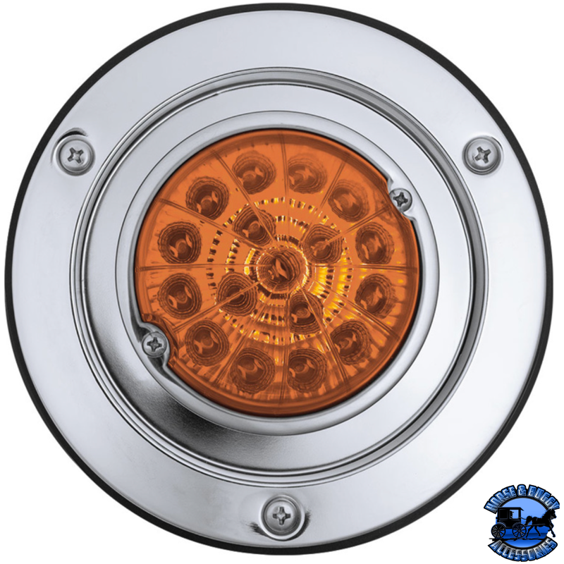 17 LED DUAL FUNCTION WATERMELON REFLECTOR LIGHT SLEEPER BUNK KIT WITH 304 SS BEZEL (Choose LED Color) (Choose Lens) WATERMELON Amber / Amber,Amber / Clear,Red / Red,Red / Clear Light Gray