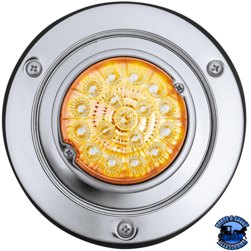 17 LED DUAL FUNCTION WATERMELON REFLECTOR LIGHT SLEEPER BUNK KIT WITH 304 SS BEZEL (Choose LED Color) (Choose Lens) WATERMELON Amber / Amber,Amber / Clear,Red / Red,Red / Clear Light Gray