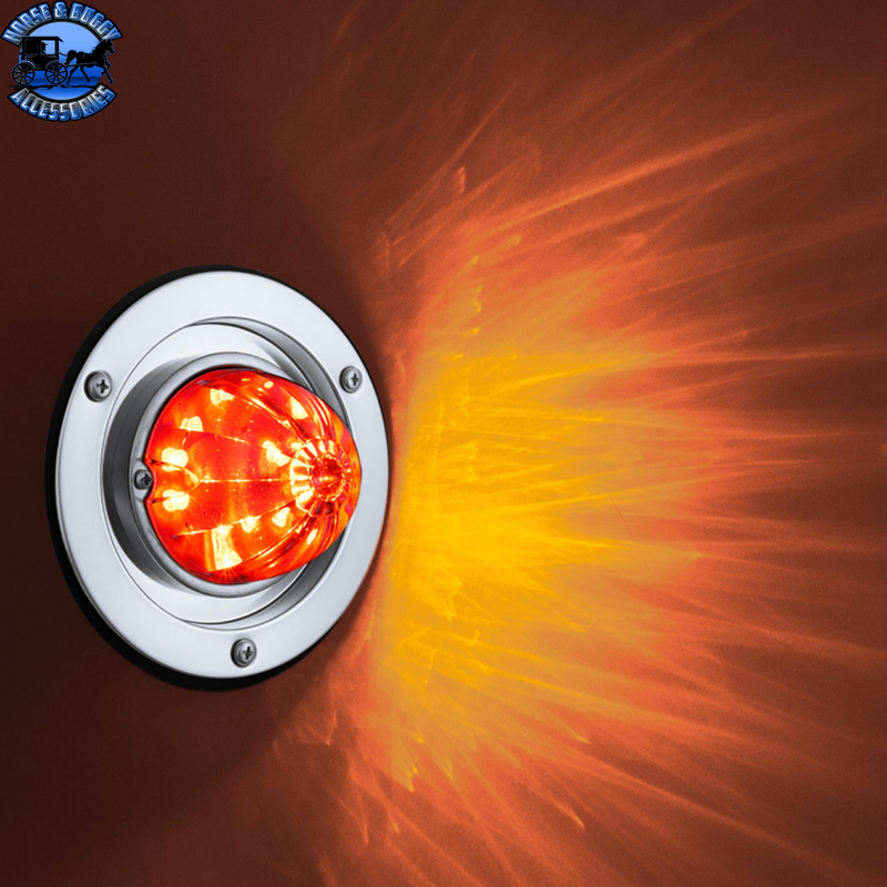 17 LED DUAL FUNCTION WATERMELON LIGHT SLEEPER BUNK KIT WITH 304 STAINLESS STEEL BEZEL (Choose LED Color) (Choose Lens) Watermelon Light Amber / Amber,Amber / Clear,Red / Red,Red / Clear Saddle Brown