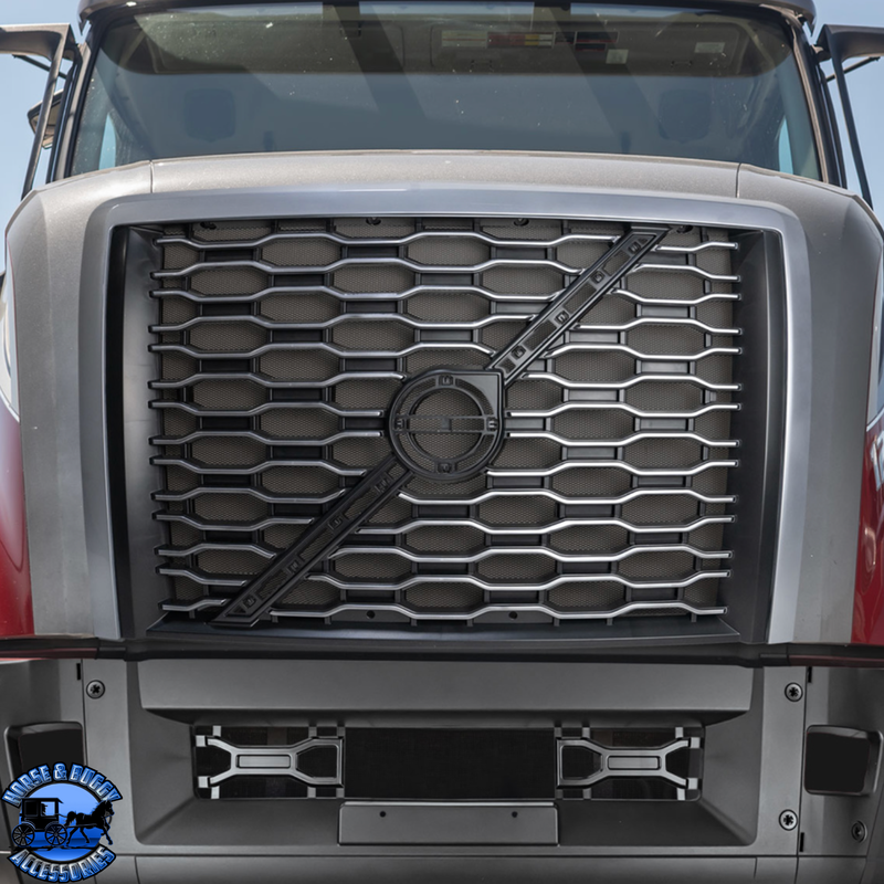 GRILLE WITH BUG SCREEN FOR 2018-2024 VOLVO VNL (Choose Color) GRILLE Silver,Black Dark Slate Gray