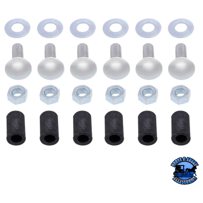 24" X 4" STAINLESS STEEL BOTTOM MUD FLAP PLATES - BOLT THRU (CARD OF 2) #21409P MUD FLAP HANGERS Light Gray