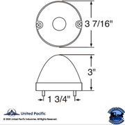 GLASS WATERMELON FLUSH MOUNT KIT 1157 2 wire (Choose Lens Color) WATERMELON Amber,Dark Amber,Clear,Red White Smoke