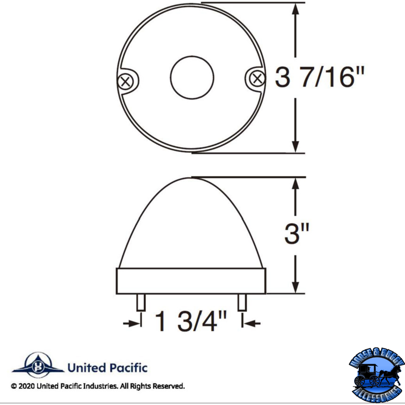 GLASS WATERMELON FLUSH MOUNT KIT 1157 2 wire (Choose Lens Color) WATERMELON Amber,Dark Amber,Clear,Red White Smoke