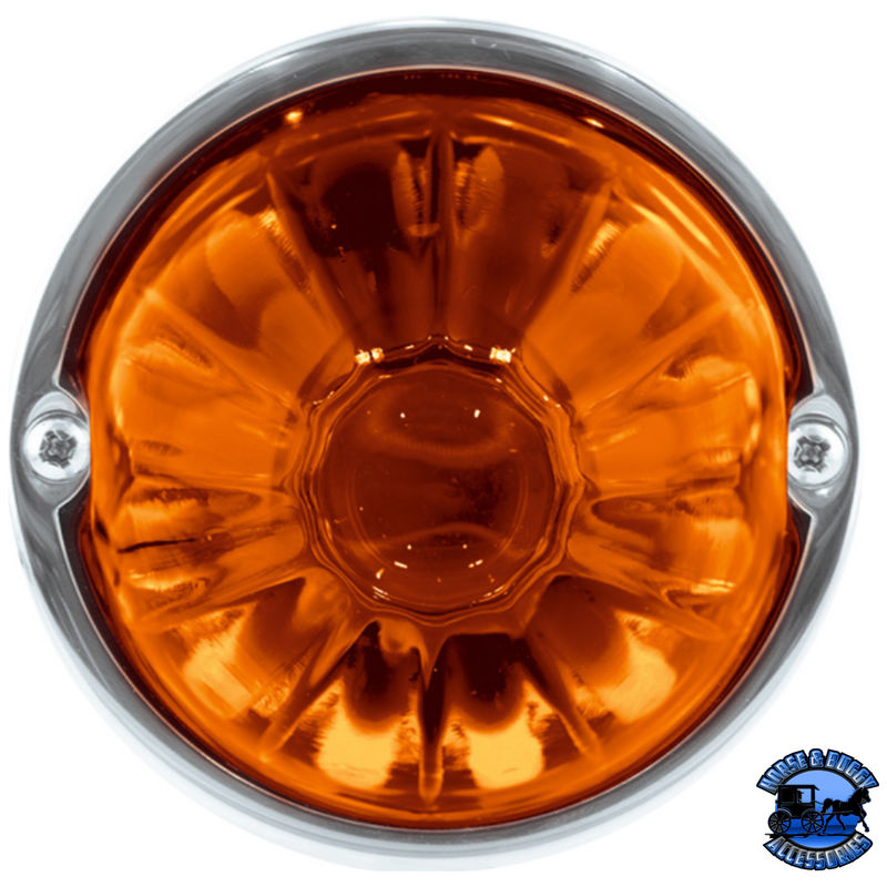 GLASS WATERMELON FLUSH MOUNT KIT 1157 2 wire (Choose Lens Color) WATERMELON Amber,Dark Amber,Clear,Red Saddle Brown