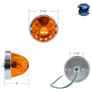 GLASS WATERMELON FLUSH MOUNT KIT 1157 2 wire (Choose Lens Color) WATERMELON Amber,Dark Amber,Clear,Red Sienna