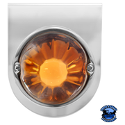 DUAL FUNCTION GLASS WATERMELON LIGHT WITH STAINLESS STEEL LIGHT BRACKET KIT WITH LED BULB (Choose Lens Color) WATERMELON Amber,Dark Amber,Clear,Red Light Gray