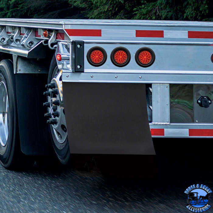 Black 24" X 24" BLACK PROFLEX MUD FLAP (Choose Style) Mud Flap No Graphic,Freightliner Logo