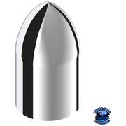 33MM X 3-7/8" CHROME PLASTIC BULLET NUT COVER - THREAD-ON #10564B NUT COVER Gray