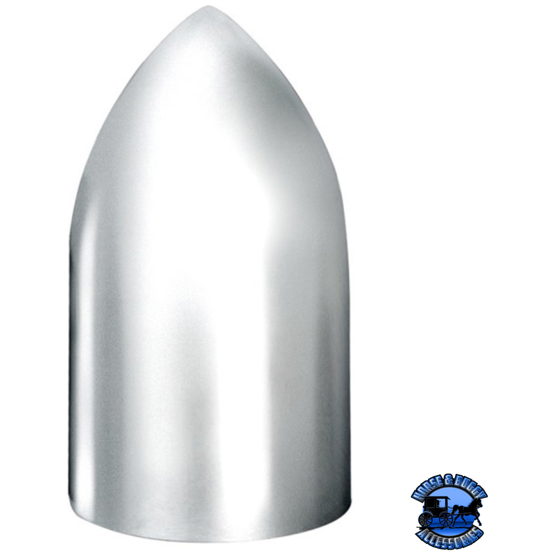 33MM X 3-7/8" CHROME PLASTIC BULLET NUT COVER - THREAD-ON #10564B NUT COVER Light Gray