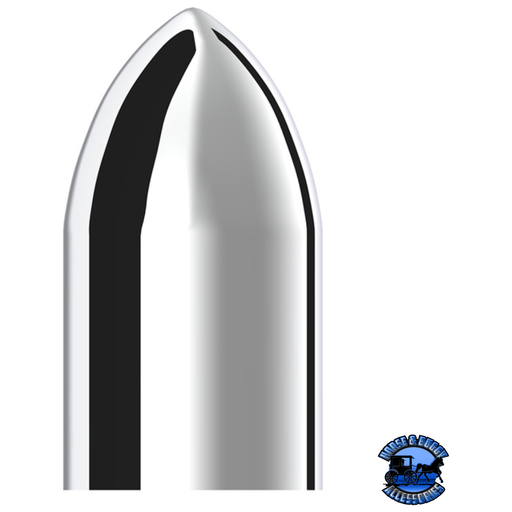 33MM X 3-7/8" CHROME PLASTIC BULLET NUT COVER - THREAD-ON #10564B NUT COVER Gray