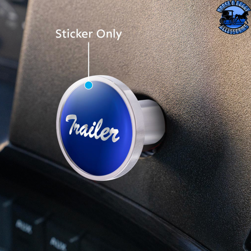 "TRAILER" GLOSSY AIR VALVE KNOB CANDY COLOR STICKER (Choose Color) Air Valve Sticker Blue,Green,Black,Red,Purple,Silver,Orange,White,Yellow Dark Gray