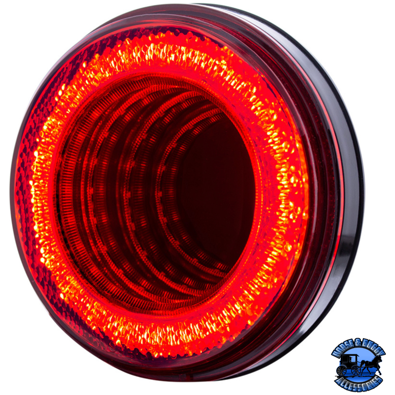 24 LED 4" ROUND MIRAGE LIGHT (STOP, TURN & TAIL) (Choose Lens) light Red,Clear Orange Red
